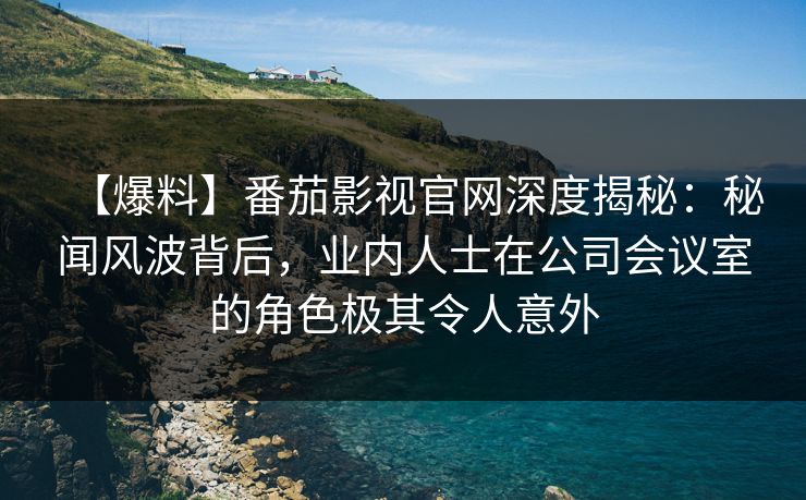 【爆料】番茄影视官网深度揭秘：秘闻风波背后，业内人士在公司会议室的角色极其令人意外